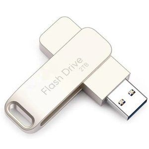 2TB USB Flash Drive, Thumb Drive High-Speed Metal Memory Stick with Keychain,...